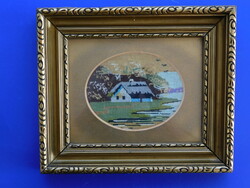 Beautiful frame tapestry, lonely house