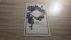 Antique embossed greeting postcard.