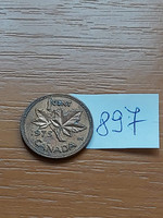 KANADA 1 CENT 1975  II. Erzsébet királynő,  Bronz   897