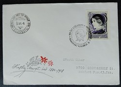 Ff3403 / 1980 kafka margit stamp ran on fdc