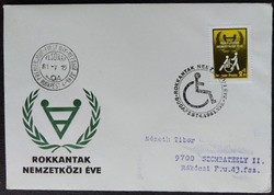 FF3467 / 1981 Rokkantak Nemzetközi Éve bélyeg FDC-n futott