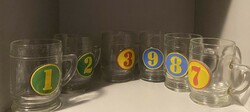 Numbered set of children's glass Ovis mugs with the numbers in the picture. The price applies to 1 piece.