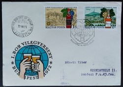 Ff2807-8 / 1972 i. World Wine Competition. Stamp ran on fdc