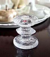 Finnish littala glass candle holder marked