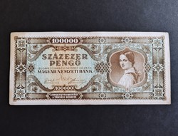 Hundred thousand pengő 1945, vf