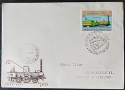 Ff2704 / 1971 125 years old Hungarian Railways stamp ran on fdc