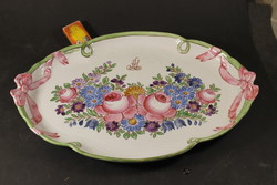 Antique monogrammed porcelain serving tray 315
