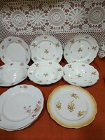 Old Zsolnay plates together, 9 pcs HUF 7,000