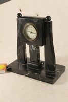 Art deco black marble mantel clock 314