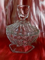 Glass sugar bowl with lid.