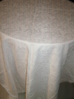Beautiful antique white damask tablecloth