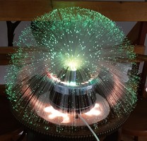 Retró Szarvasi üvegszálas színváltós asztali lámpa