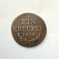Ein kreuzer / 1 kraj cár 1816 b