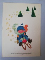 Postatiszta képeslap - Karácsony, Sóti Klára