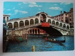 Postatiszta képeslap - Velence Rialtó-híd