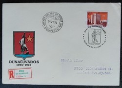 Ff3043 / 1975 landscapes - cities v. - Dunaújváros stamp ran on fdc