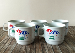 Retro roserbenal mug, cup (Zsolnay shape, stackable)