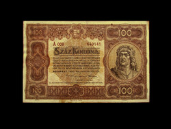 100 Korona - 1920 - with brown numbers! - Rare!