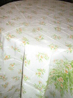 Charming spring floral filigree damask tablecloth new