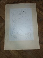 Amerigo tot nude drawing signed