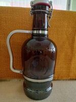 Brauer beer, 2 liter snap glass with porcelain cap 9,000