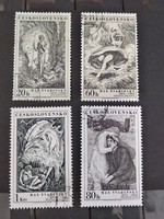 Czechoslovakia 1973, unesco paintings, with 1 missing