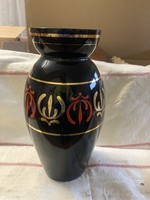 Black glass vase