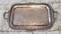 Antique silver-plated tray 30 cm.