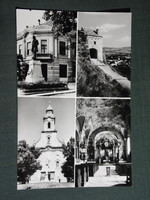 Képeslap,Postcard, Sümeg, mozaik részletek, templom, vár, szobor, 1970-80