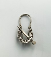 Silver money clip with horseshoe