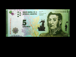 Unc - 5 pesos - Argentina - 2015 - read!