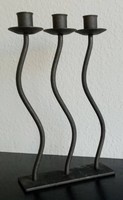 Wave, painted steel (new) candle holder for sale