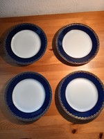 4 beautiful antique cobalt/gold plates 24.5 cm mz austria/altwien