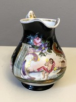 Antique Biedermeier porcelain jug with painted handles around 1850