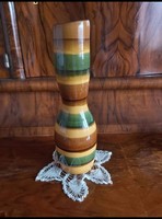 Beautiful retro glazed ceramic vase with a unique color scheme