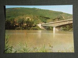 Postcard, tokaj, landscape detail, vineyard hill, bridge, 1970-80