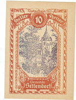 Austrian emergency money 10 heller 1920