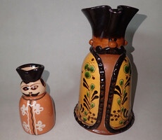 2 vintage miska jugs Magyarszombatfai ceramics company Class 1 miska jug
