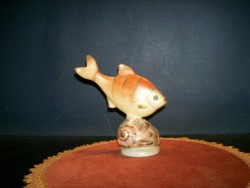Drasche fish with snail figurine 12 cm high