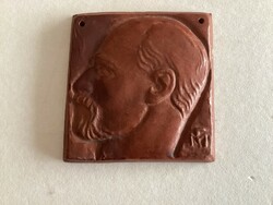 Ferenc Medgyessy's terracotta plaque.