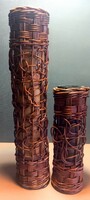 Huge giant bamboo and cane candle holders are negotiable