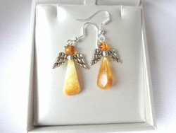 Amber angel neck earrings and necklace