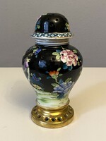 Antique painted and marked porcelain lidded perfume bottle