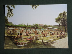 Képeslap,Postcard, Pécs , hullám fürdő, gyerek medence, 1970-80