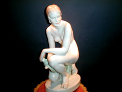 Herend's large kneeling nude figure is 34 cm high