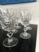 Polished crystal stemmed glasses, 4+5 vermouth or wine glasses (20/e)