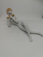 Drasche porcelain flute player nude 