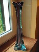 Glass vase, glass vase huge Czech vase