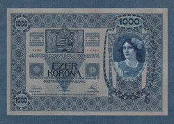1000 Korona 1902 deutschösterreich stamped on the back in German rare ef- aunc