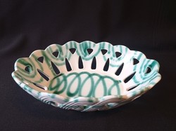 Gmundner ceramic centerpiece offering basket, fruit offering